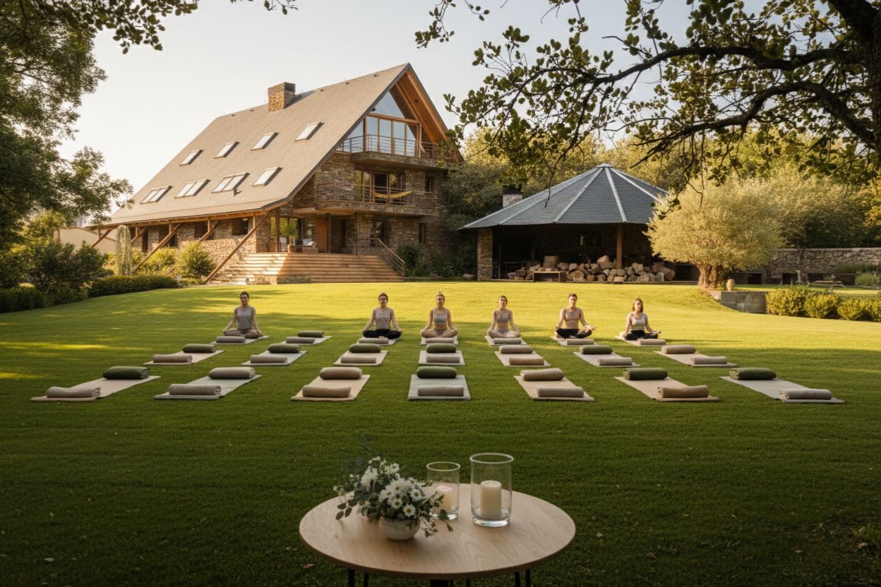Retiros de yoga en Madrid, finca La Quinta Escondida en la sierra madrileña